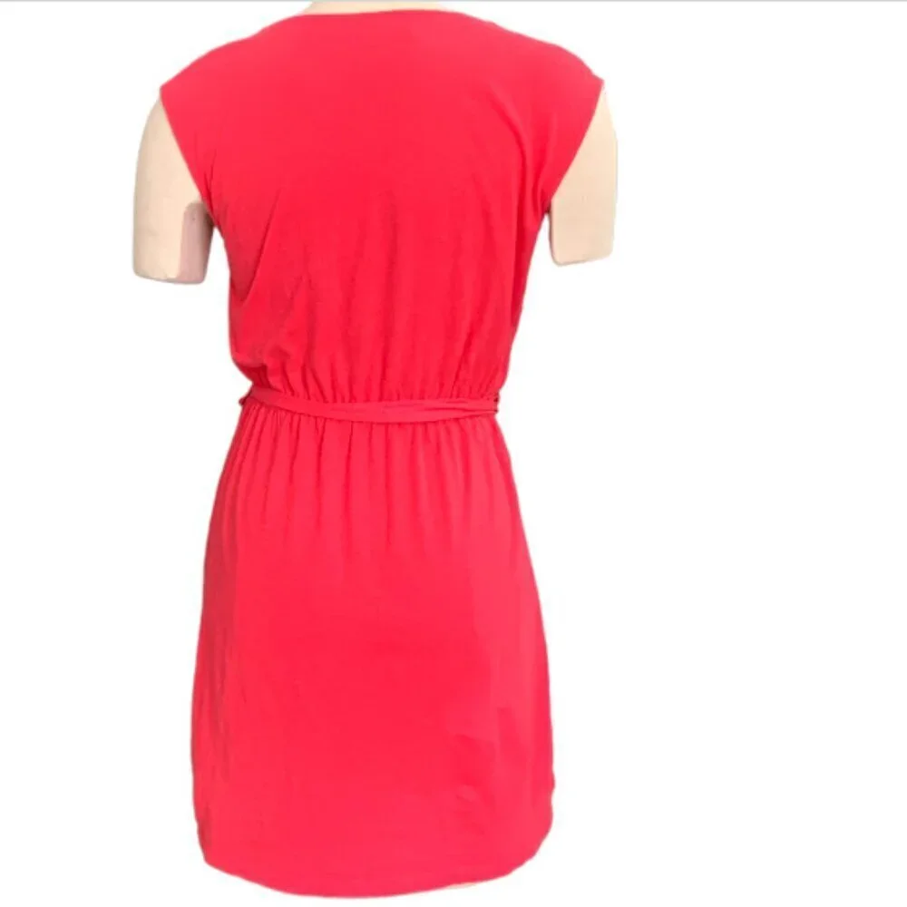 Ann Taylor LOFT Cotton Slub Knit Sleeveless Dress Tie Waist Sz XSP #109G - Picture 5 of 9